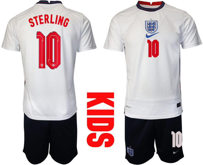 2021 European Cup England home Youth #10 soccer jerseys